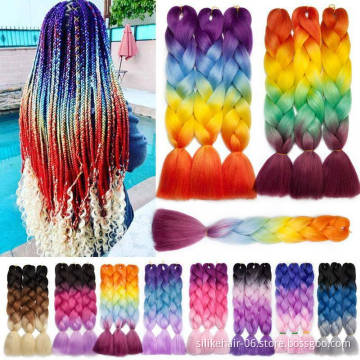 24" 100g jumbo braiding hair light brown Crochet Braids Expression attachment Synthetic Expression Braiding Bulk  Hair